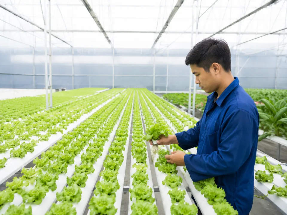 Buồng chuối chín treo tại vườn